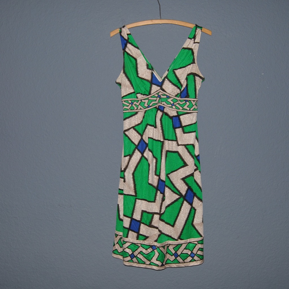 DIANE VON FURSTENBERG Green Ophelia Dress sz 2 Women's - Picture 7 of 8